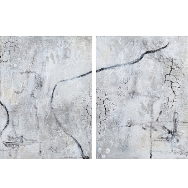 La Femme - Diptych | 24" x 36" | Abstract Painting