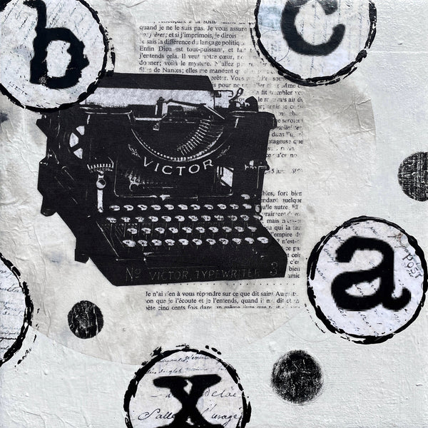 Typography #2 | Mixed Media | 8 "x 8"