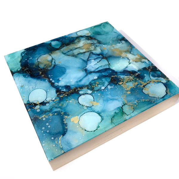 Oceanic | 10 x 10 | Abstract Alcohol Ink Art