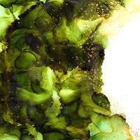 Verdant  | 8x 8 | Abstract Alcohol Ink and Resin Art