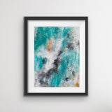 Teal Abstract #1 | 9 x 12 | Abstract Acrylic on Paper
