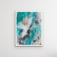 Teal Abstract #1 | 9 x 12 | Abstract Acrylic on Paper